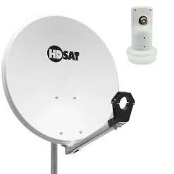 Pack Parabole satellite acier 60cm + LNB Single HD 4K^Hdsat Hot