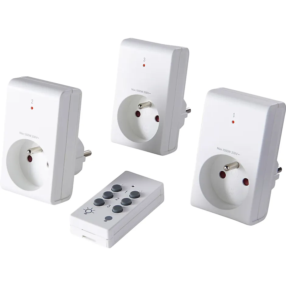 Pack 3 prises + 1 télécommande d'éclairage intérieur 1kW^ Clearance
