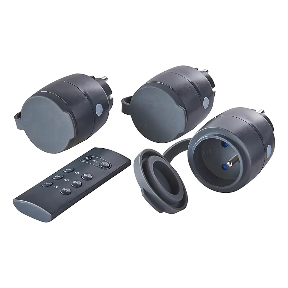Pack 3 prises + 1 télécommande extérieures^ Discount
