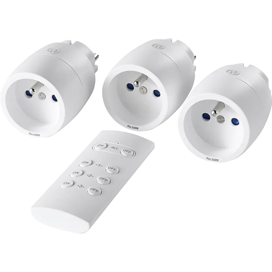 Pack 3 prises + 1 télécommande d'éclairage intérieur 3kW-LAP