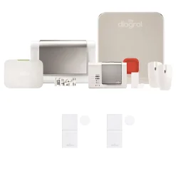 Pack alarme Précision sirène / GSM DIAG04CSF et 2 détecteurs d'ouverture miniature DIAG39APX-Diagral