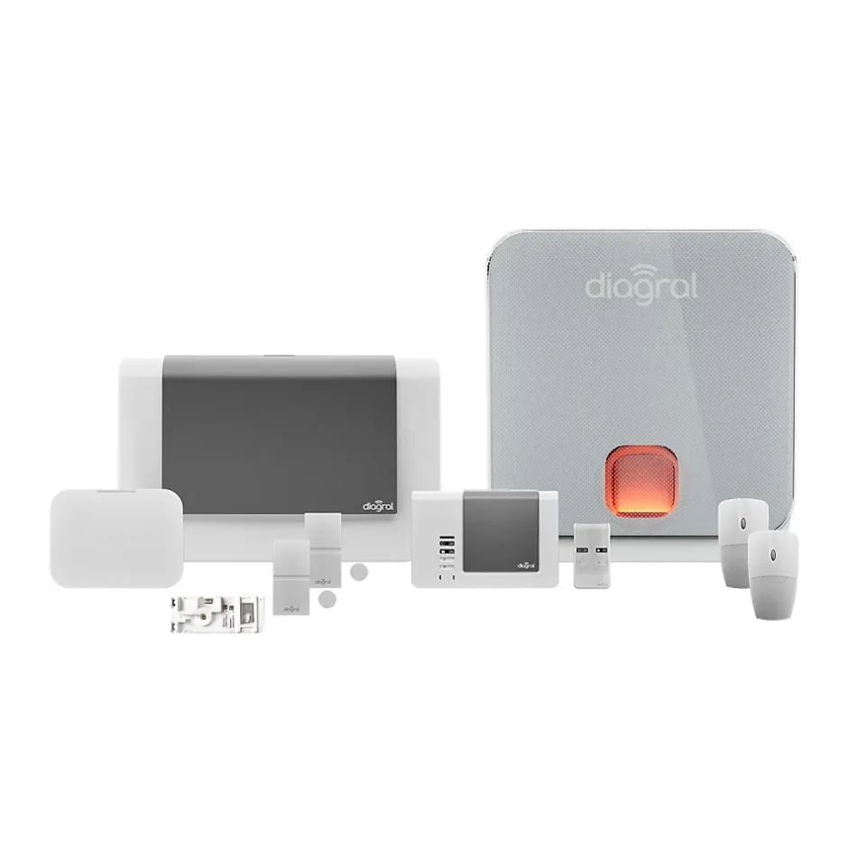 Pack alarme Précision sirène GSM DIAG04CSF + Détecteur d'ouverture DIAG39APX + Télécommande multifonction AL41ACK^Diagral Outlet