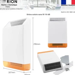 Pack sans fil connectée IP + GSM 4G avec sirène solaire - pour maison 5 à 7 piéces.^Alarme Orion New