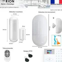 Pack sans fil connectée IP + GSM 4G avec sirène solaire - pour maison 5 à 7 piéces.^Alarme Orion New