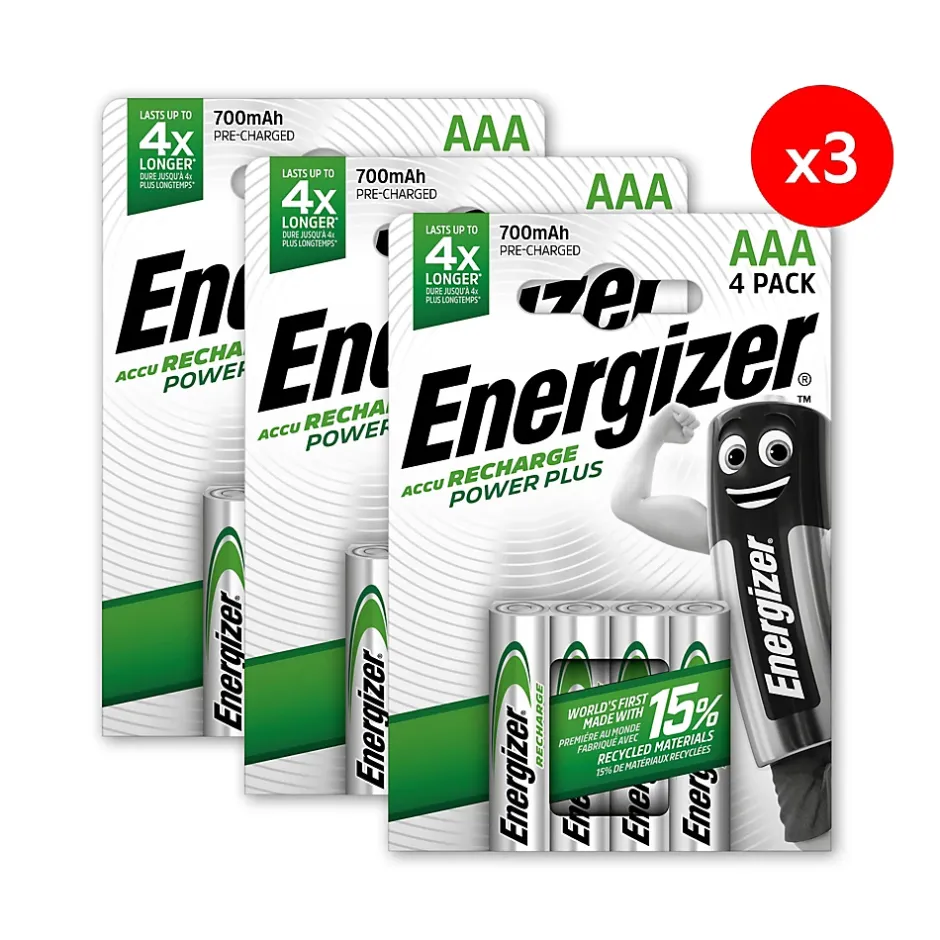 Pack de 3 - , Power Plus Rechargeable AAA/HR03, pack de 4 Piles^Energizer Sale