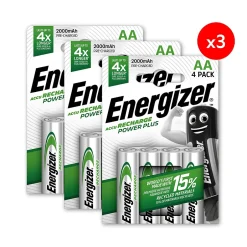 Pack de 3 - , Power Plus Rechargeable AA/HR6, pack de 4 Piles-Energizer Outlet