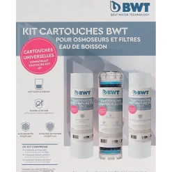 Pack de 3 cartouches de filtration - BTW - Pour osmoseurs et filtres triples-BWT Hot