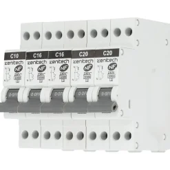 Pack de 5 disjoncteurs 1x10A + 2x16A + 2x20A --Zenitech New