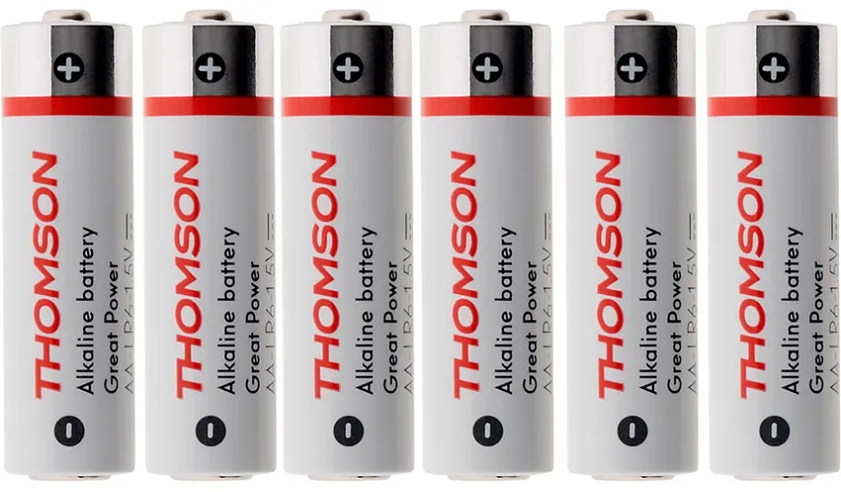 Pack de 6 piles alcalines LR06 AA 1,5V --Thomson