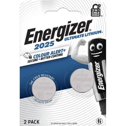Pack de 2 piles bouton CR2025 , 3V-Energizer