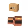 PACK de 10 réductions cuivre à souder femelle/femelle installation de plomberie chauffage sanitaire pour cuivre diamètre 22-18^Raccords Dumont Clearance