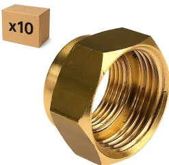 PACK de 10 réductions laiton a visser femelle/femelle installation plomberie chauffage diamètre 3/4" (20x27) diamètre 3/8" (12x17)-Raccords Dumont Discount