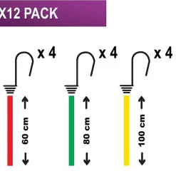 Pack de 12 tendeurs de différentes tailles Twin Wire^Master Lock Hot