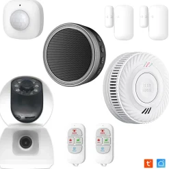 Pack Essentiel Sécurité intérieure Connectée Vidéosurveillance, Incendie & Intrusion-Kyf Hot