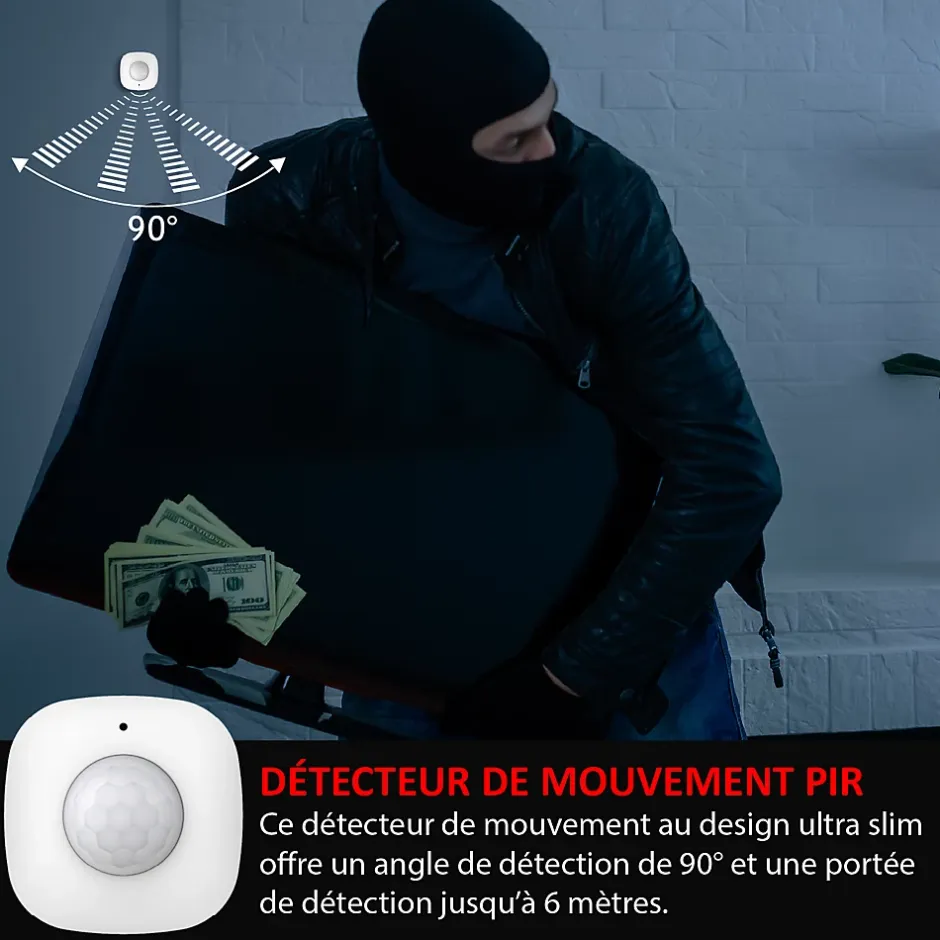 Pack Essentiel Sécurité intérieure Connectée Vidéosurveillance, Incendie & Intrusion-Kyf Hot