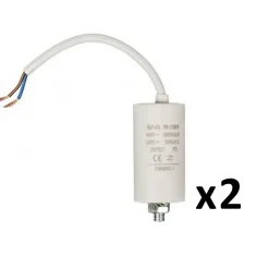 Pack FIXAPART 2 Condensateurs 8.0uf 450 V + cable Condo fil 8 mf-Nedis Discount