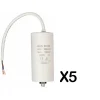 Pack FIXAPART 5x Condensateurs 50.0uf 450 V + Cable Condo fil 50mf-Nedis