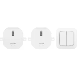 Pack interrupteur double + 2 modules intérieurs^Smartwares New