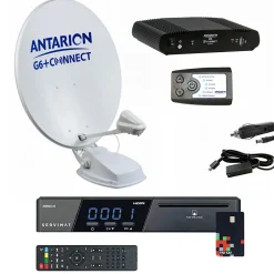 Pack Parabole Satellite Automatique 85cm + Récepteur TNTSAT HD + Positionneur-Antarion Clearance