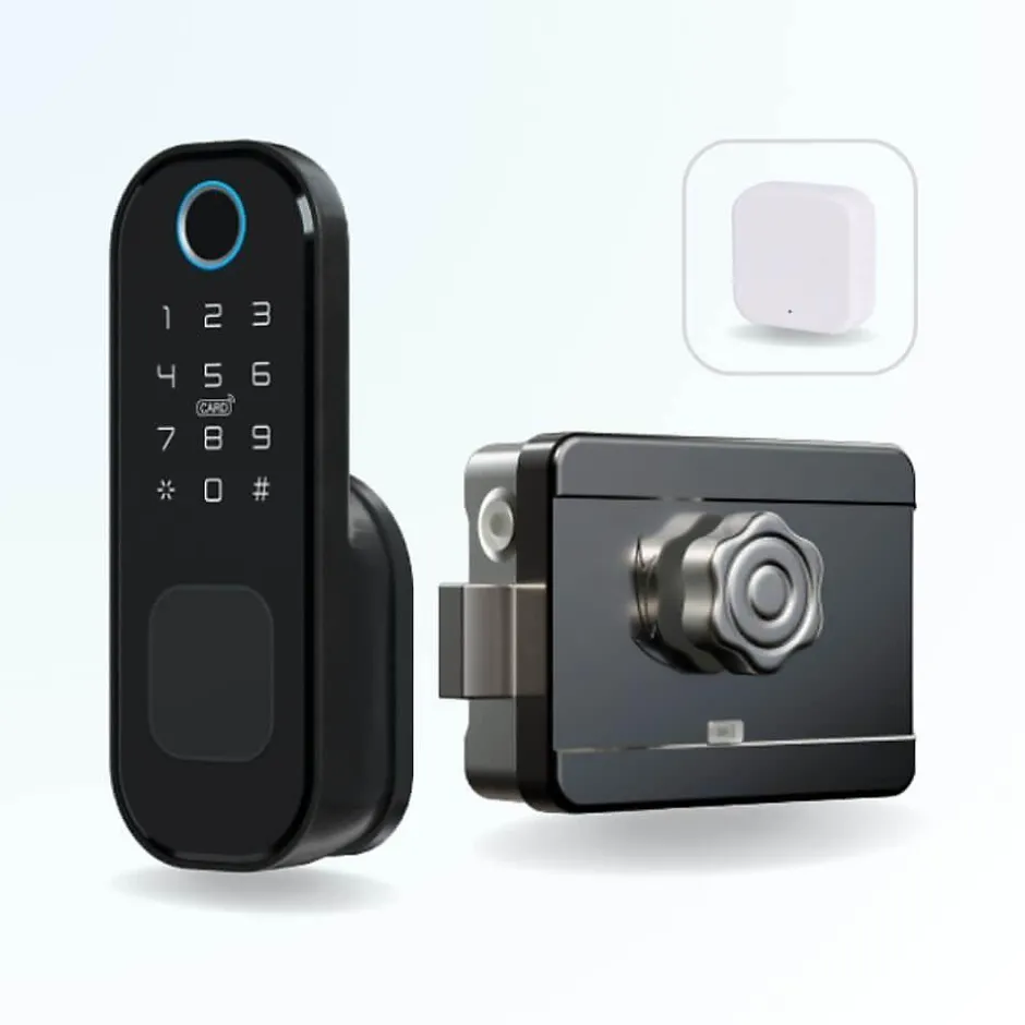 Pack verrou connectée -3 à code, badge et bluetooth + passerelle wifi-LOCKY Discount