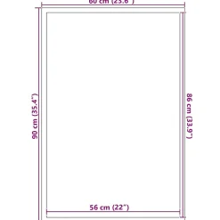 Paillasson noir 60x90 cm-Vidaxl Outlet