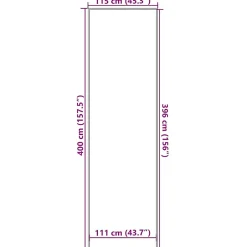 Paillasson noir 115x400 cm-Vidaxl Online
