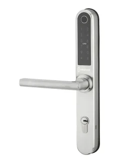 Paire de poignées connectées Intelock Multi, pour porte d'entrée, entr'axes 85mm, argent - INTELOCK^Thirard Clearance