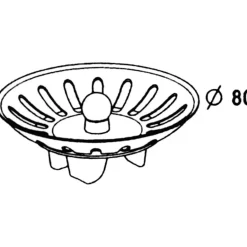 Panier inox - Diamètre 78 mm -^Nicoll Discount