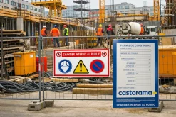 Panneau de signalisation pour chantier - Permis de construire Castorama-Jean Chapuis Ets Outlet