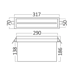 Panneau LED encastré WC - Blanc - 3W^Braytron Hot