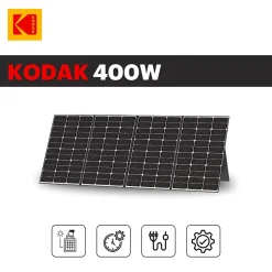 Panneau Solaire Portable 400W - Rendement 23% - Étanche IP65 - Léger et Pliable - Pieds Réglables - Connexions Multiples^Kodak Discount