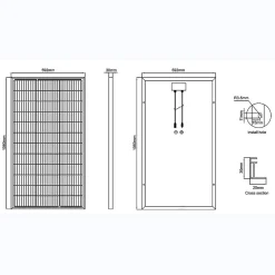 Panneau solaire Série Mono cellules PERC 120W^Galix Clearance