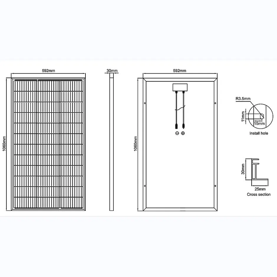Panneau solaire Série Mono cellules PERC 120W^Galix Clearance