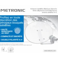 Parabole acier elliptique + LNB-Metronic Discount