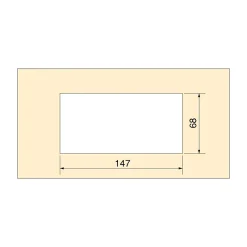 Passe-câbles de table Quadrum, rectangulaire, 159x80mm, à encastrer, Aluminium, Peint en blanc^Emuca Outlet