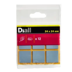 Patin auto-adhésifs 24 x 24 mm x 12, noir + gris/bleu-Diall Clearance