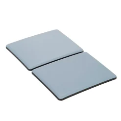 Patin auto-adhésifs 100 x 80 mm x 2, blanc + gris/bleu-Diall Online