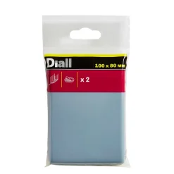 Patin auto-adhésifs 100 x 80 mm x 2, blanc + gris/bleu-Diall Online