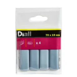 Patin auto-adhésifs 70 x 19 mm x 4, blanc + gris/bleu^Diall Clearance