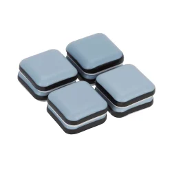 Patin auto-adhésifs 24 x 24 mm x 8, blanc + gris/bleu-Diall