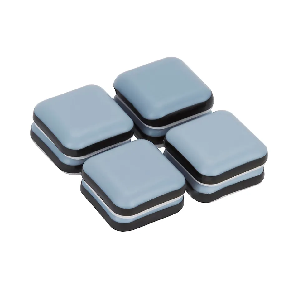 Patin auto-adhésifs 24 x 24 mm x 8, blanc + gris/bleu-Diall