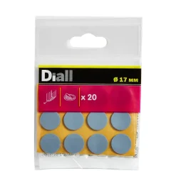 Patin auto-adhésifs 17 mm x 20, noir + gris/bleu^Diall Clearance