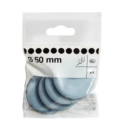 Patin auto-adhésifs 50 mm x 4, blanc + gris/bleu-Diall Best