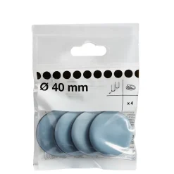 Patin auto-adhésifs 40 mm x 4, blanc + gris/bleu^Diall Hot