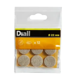 Patin en feutre auto-adhésifs 22 mm x 12, beige^Diall Hot