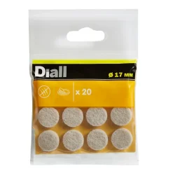 Patin en feutre auto-adhésifs 17 mm x 20, beige-Diall Clearance