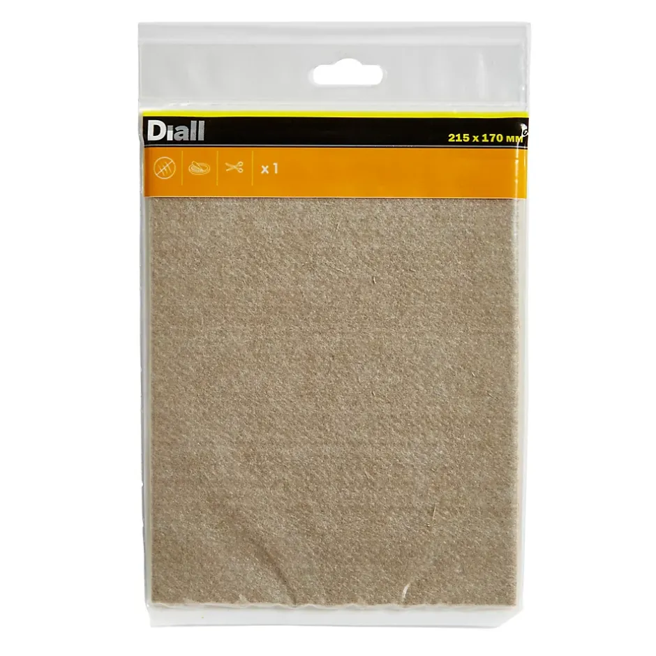 Patin en feutre auto-adhésifs 215 x 170 mm x 1, beige-Diall