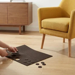 Patin en feutre auto-adhésifs 300 x 360 mm x 1, marron^Diall Hot