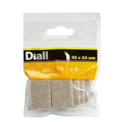 Patin en feutre auto-adhésifs 35 x 24 mm x 8, beige-Diall