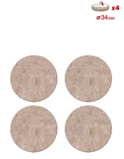 Patin en feutre laine adhésif rond beige ø34 mm^Scotch New